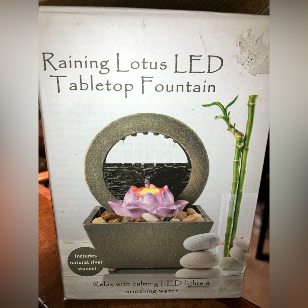 Raining Lotus LED Tabletop Fountain - Picture 6 of 13